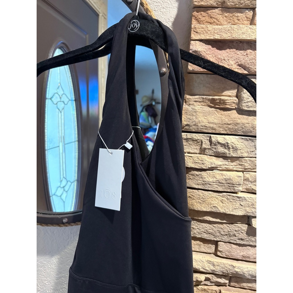 108 Sportif NEW Helsa Halter Neck Bodysuit In Black Size XS/S - Picture 2 of 6